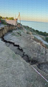 В Одессе случился оползень