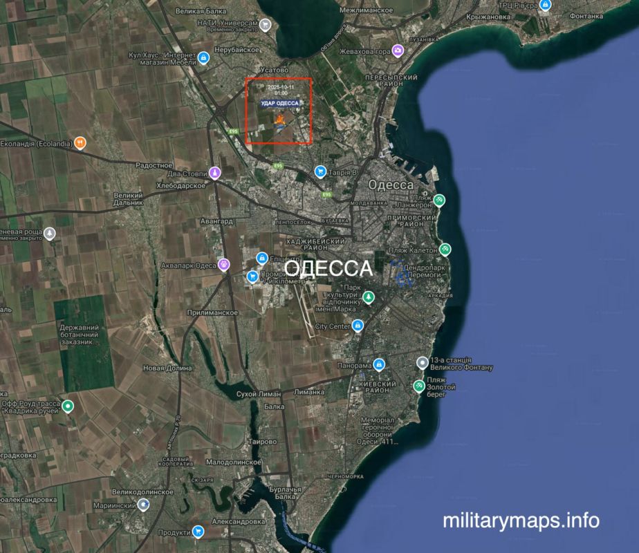 Одесса Около 00:50 11.10.2025 г. по территории подстанции 330/110 кВ «Усатово» нанесено не менее семи ударов