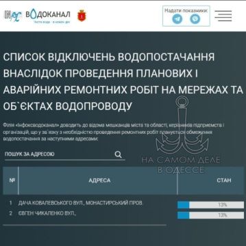 Коммунальные службы 07 ноября 2025 года в Одессе и области информируют: