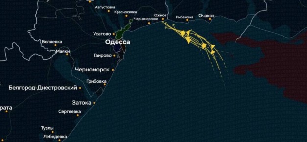 В настоящее время дроны-камикадзе «Герань-2» направляются в сторону порта Южный Одесской области