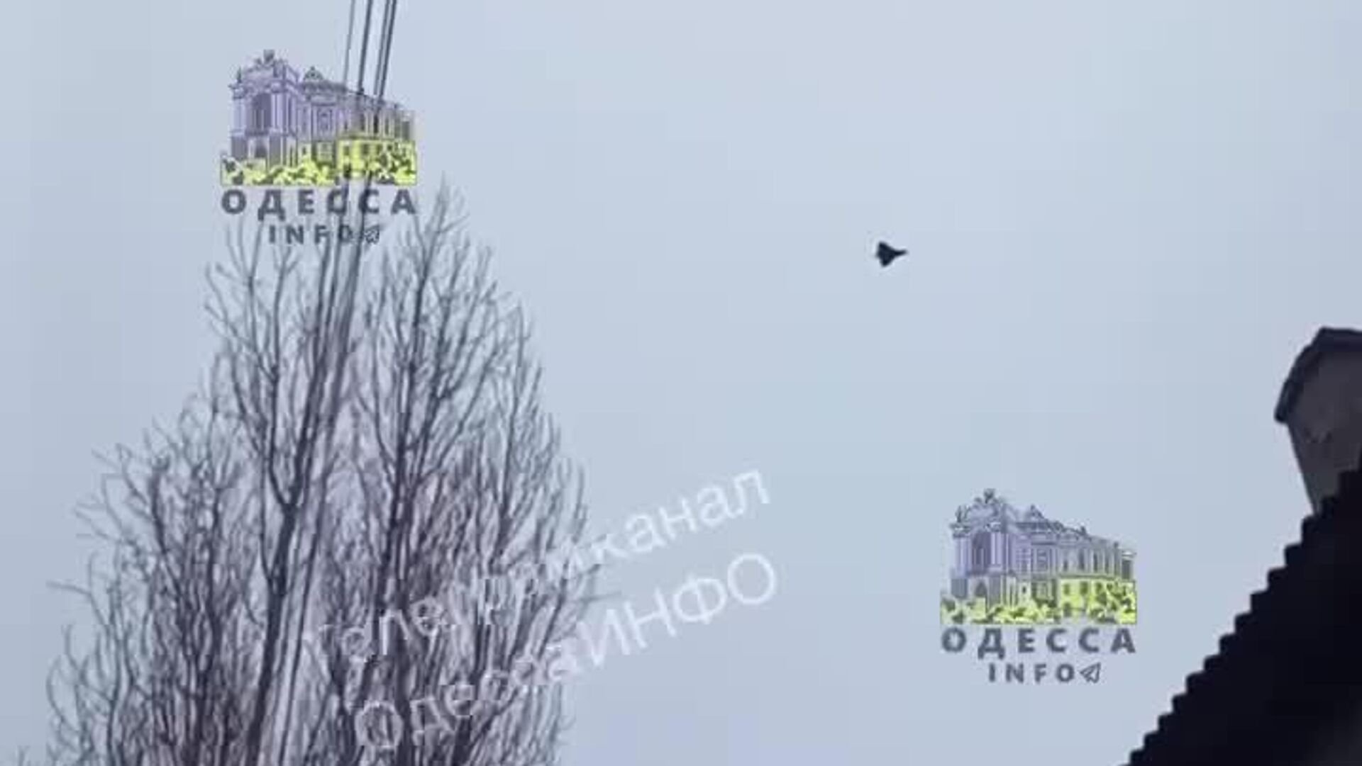 Видео из Одесской области, которая находится под атакой БПЛА