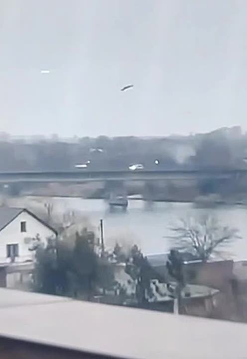 Удар "Герани-2" по мосту через Днестр в селе Маяки Одесской области