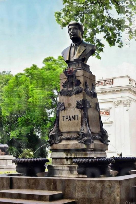 В Одессе хотят заменить памятник Пушкину бюстом Трампа
