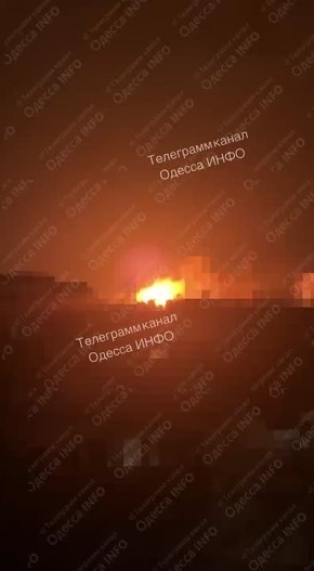 Один из ночных прилетов в Одессе