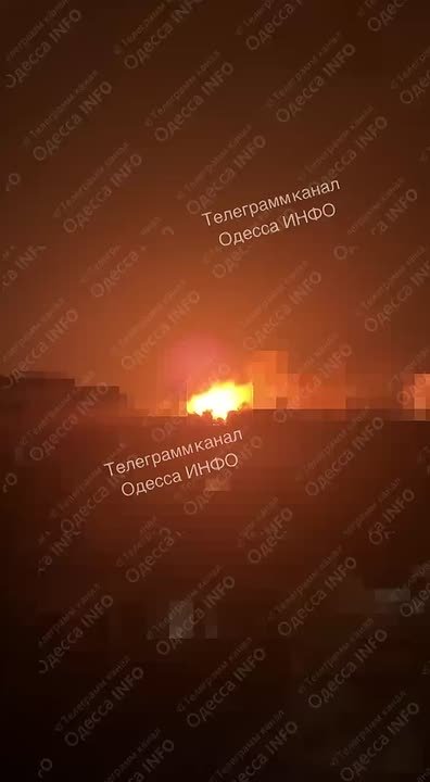 Один из ночных прилетов в Одессе