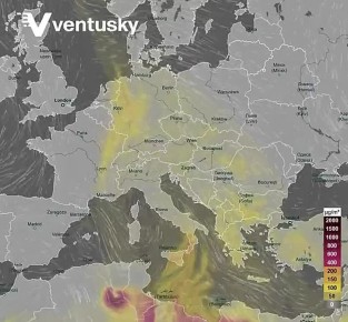 Пыль из Сахары дойдет до Украины и может зацепить Одессу