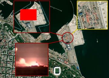 Сервис мониторинга ландшафтных пожаров NASA FIRMS фиксирует тепловую аномалию на территории контейнерного терминала в порту Одессы