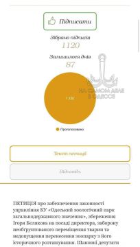 На сайте мэрии продолжается сбор голосов в поддержку петиции, касающейся защиты зоопарка и сохранения должности за Игорем Беляковым