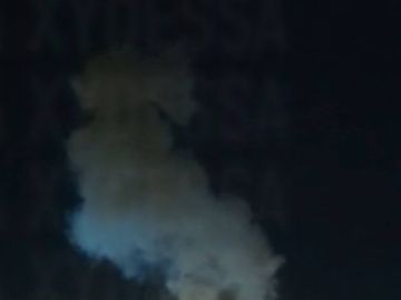 Дым на месте прилета в Одессе