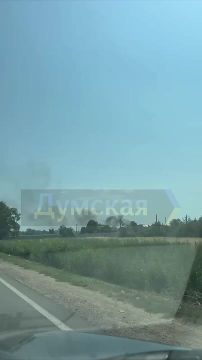 В районе Таировского кладбища поднимается столб дыма