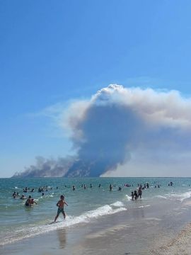 Вот такой вид с пляжа в селе Приморское в Одесской области после прилета