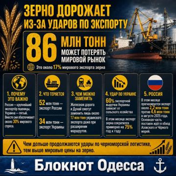 Financial Times: удары по портам России и Украины спровоцируют зерновой кризис в мире