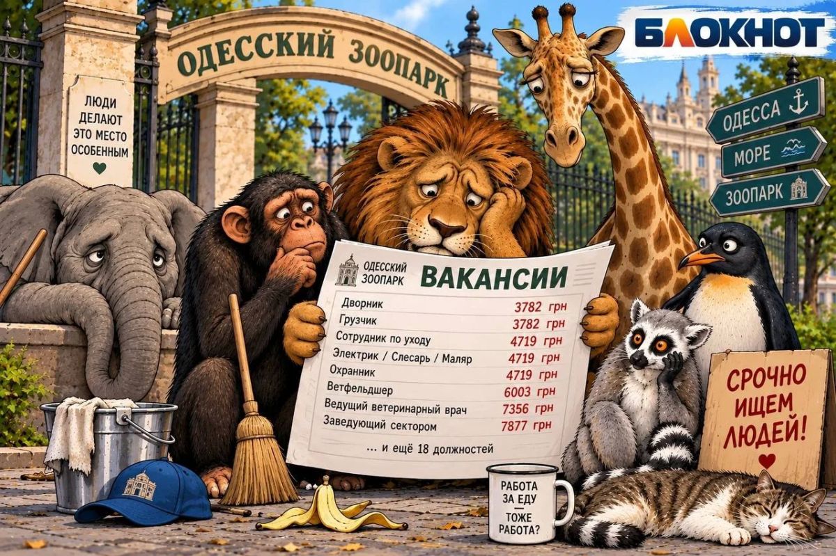 За животными некому смотреть: Одесский зоопарк ищет сотрудников на 26 должностей