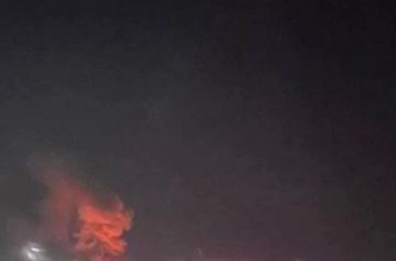 Пожар после прилёта в Одессе