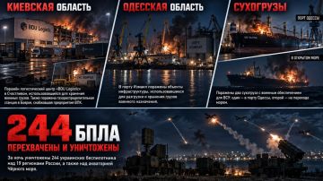Итоги ночной смены. Нанесены удары БПЛА по логистическим центрам, складам, портам и судам, задействованным в интересах ВСУ: Киевская область: Поражены логистический центр «BDU Logistic» в Счастливом, используемый для...