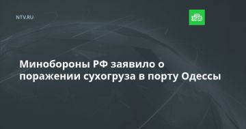 Минобороны РФ заявило о поражении сухогруза в порту Одессы