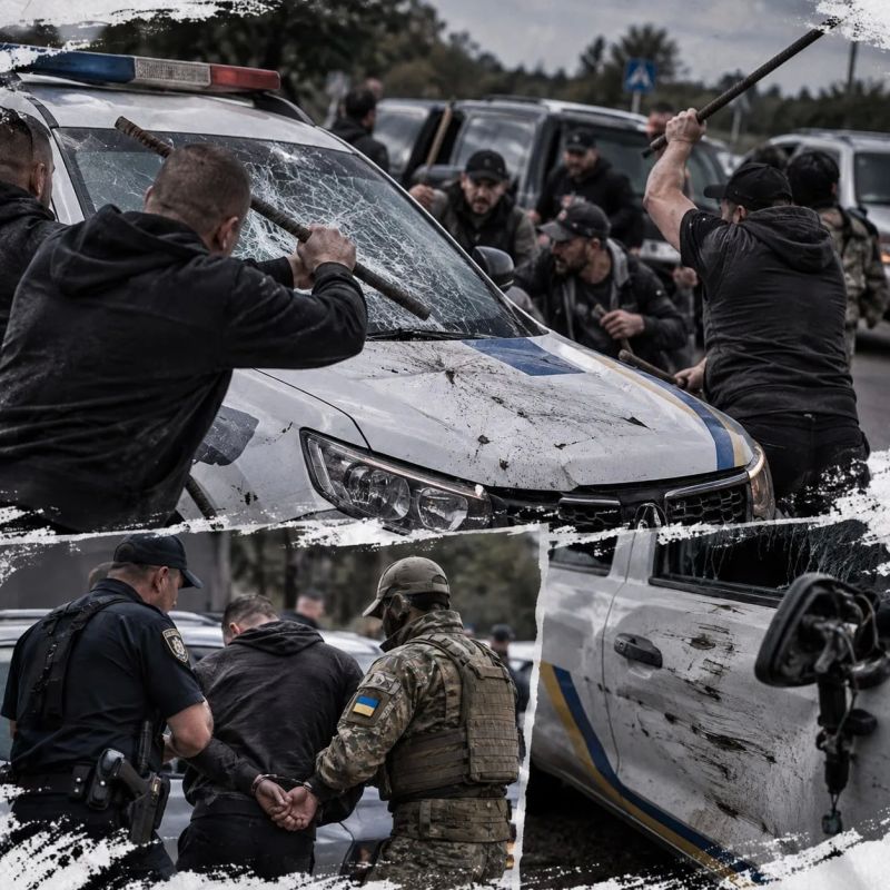 В Одесской области жители напали на полицейскую машину с арматурой