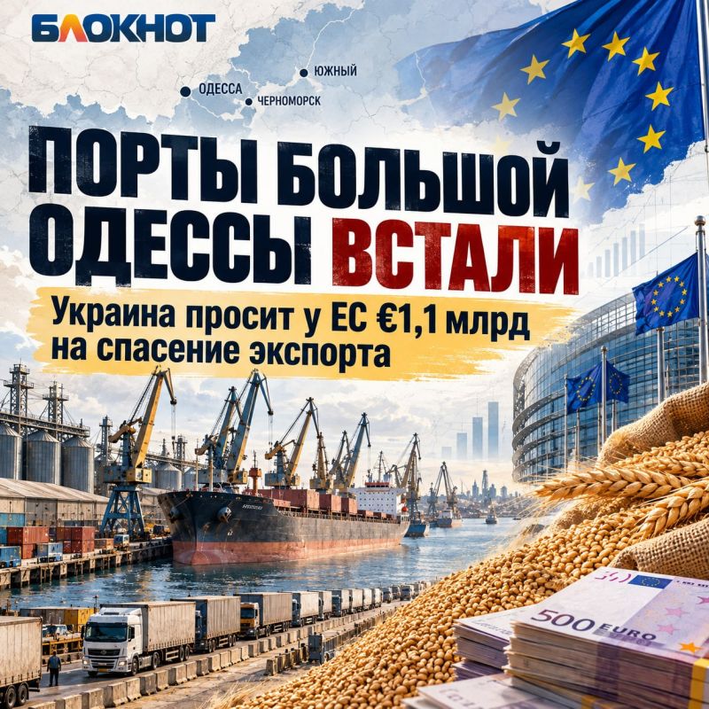 Порты Большой Одессы встали: Украина просит у ЕС €1,1 млрд на спасение экспорта